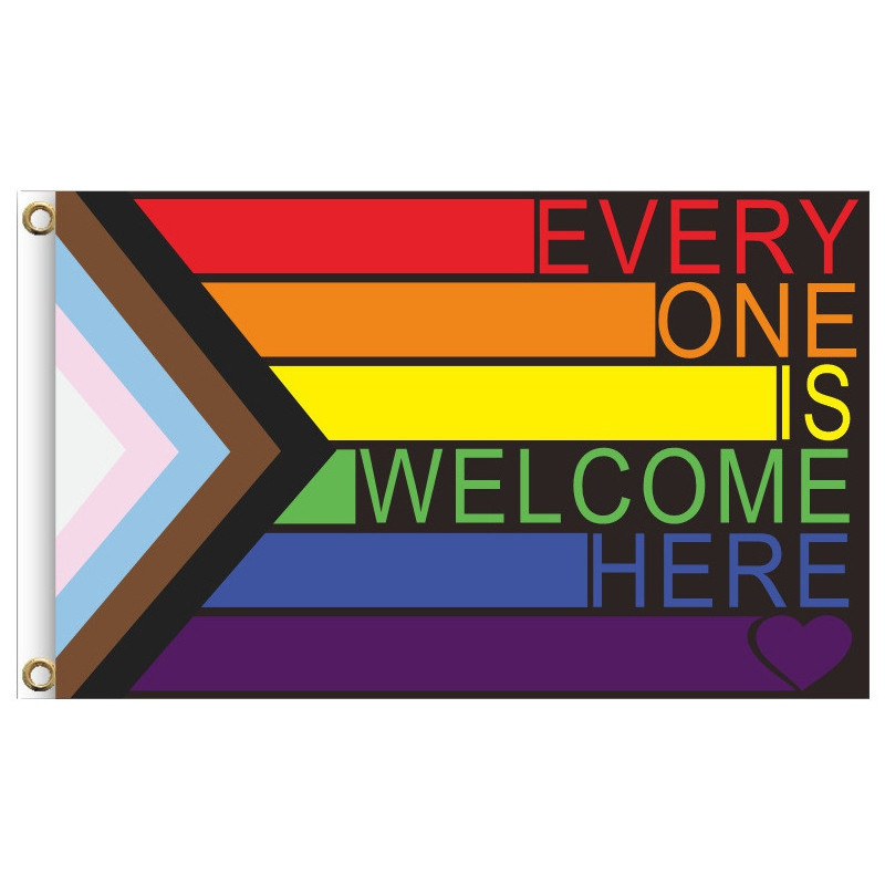 Generique Drapeau LGBT+ Welcome Here 90 x 150cm